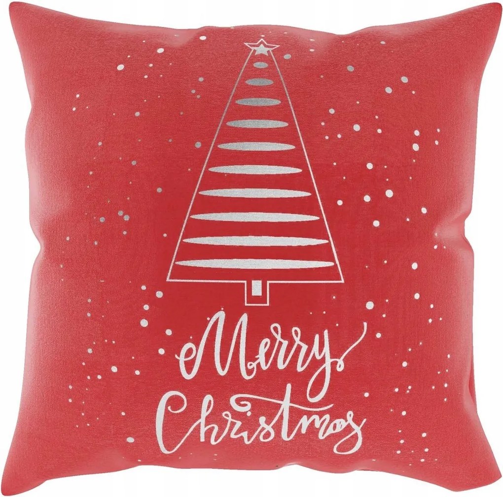 Karácsonyi Párnahuzat 45x45 Tree Piros-ezüst