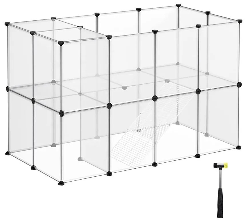 kisállat ketrec lépcsővel, 143 x 91 x 73 cm