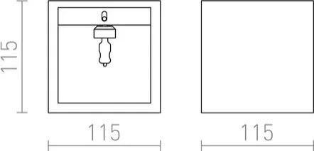 RENDL JACK SQ fali lámpa gipsz 230V LED G9 5W