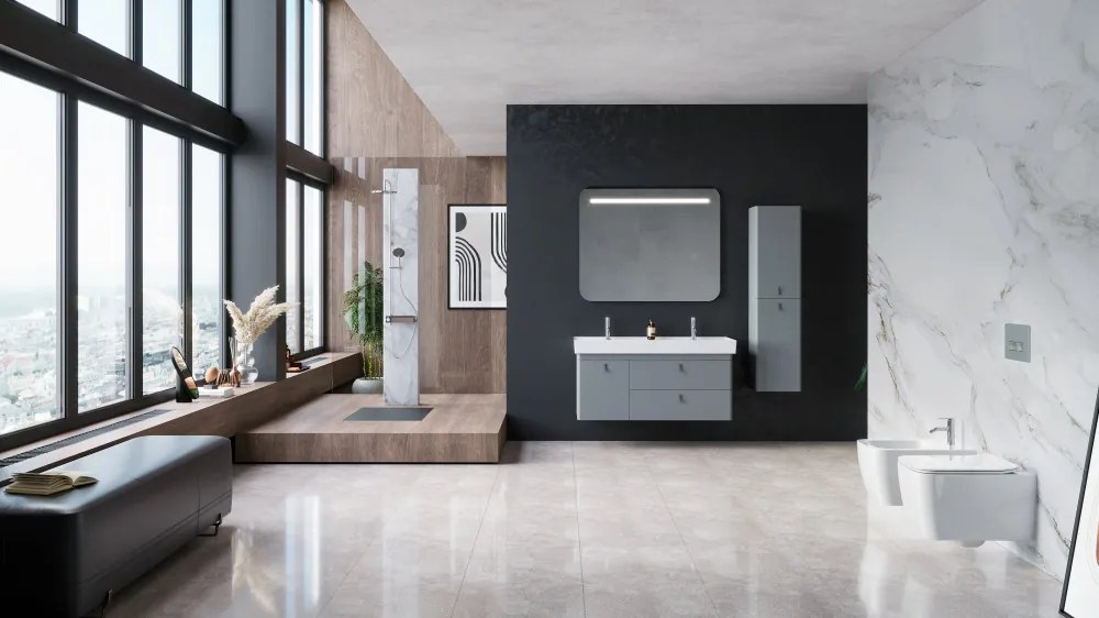 CeraStyle HERA fali WC - BEÉPÍTETT bidé funkcióval - rimless - perem nélküli