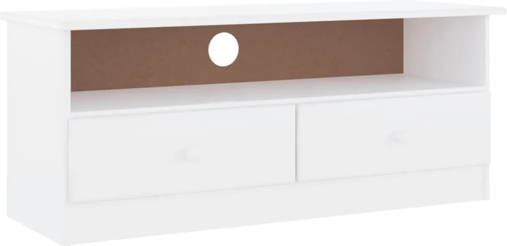 vidaXL ALTA fehér tömör fenyőfa fiókos TV-szekrény 100x35x41 cm
