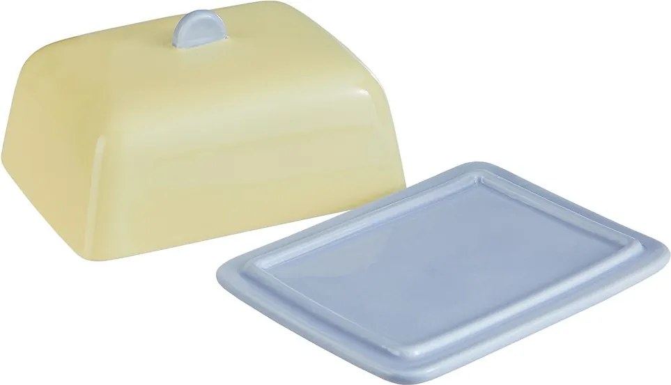 BUTTER kerámia vajtartó , sárga