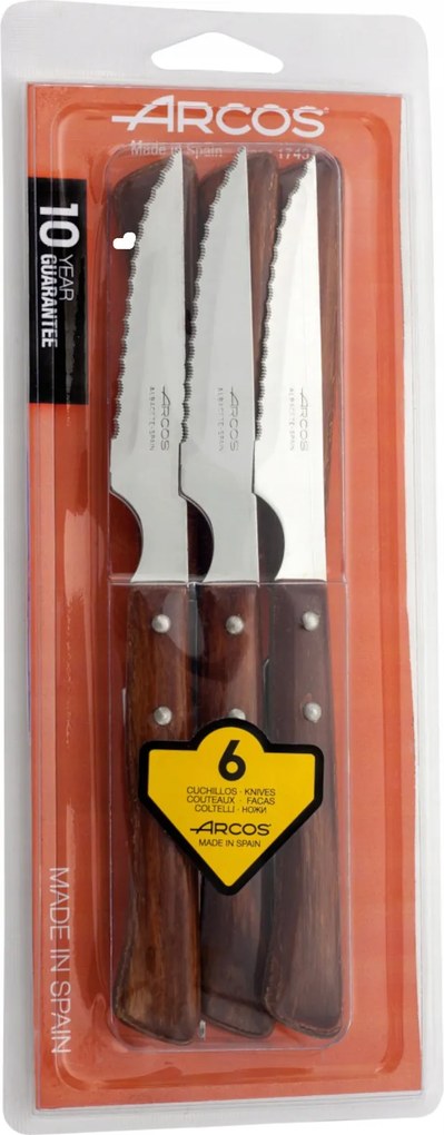 Steak Kés Fa Nyéllel Forest 6 Db-os Szett