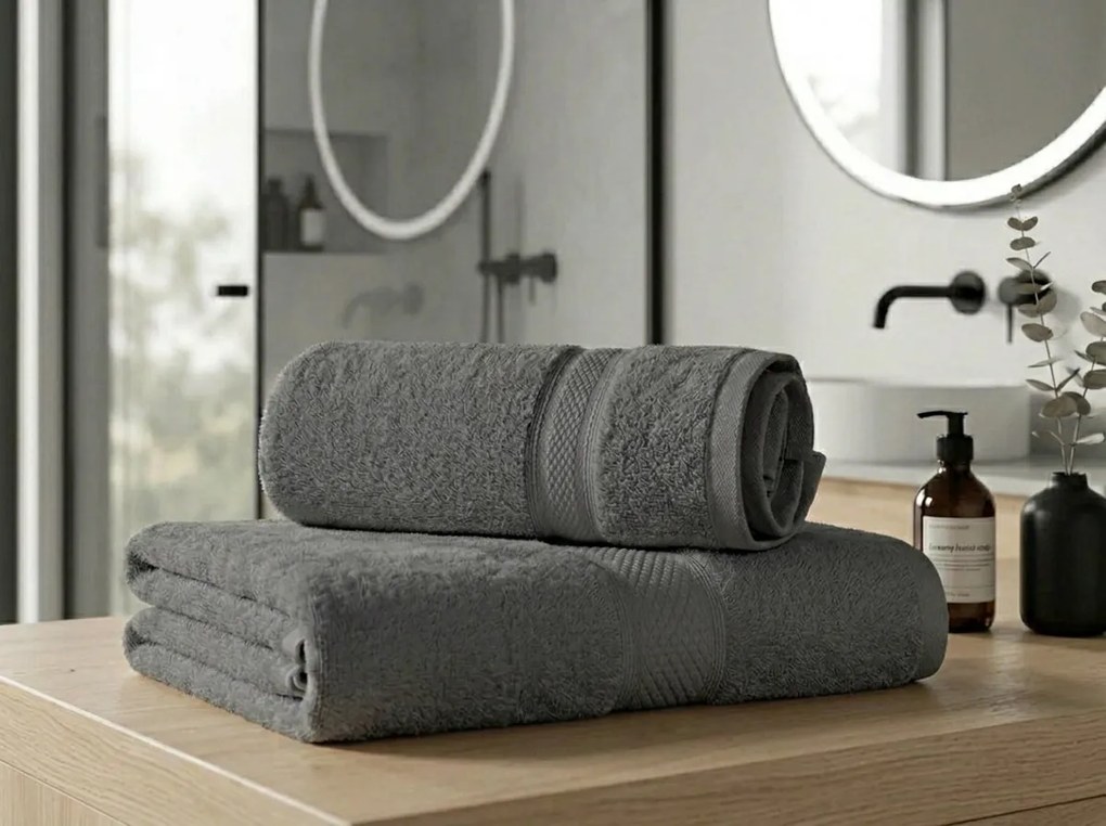 CLARYSSE ELEGANCE törölköző 60x110 cm szürke, 100% pamut