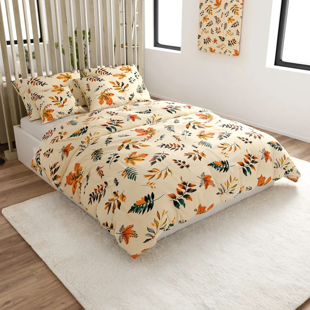 Mikroplüss ágyneműhuzat AUTUMNA krémszínű Ágyneműhuzat mérete: 70 x 90 cm | 140 x 200 cm