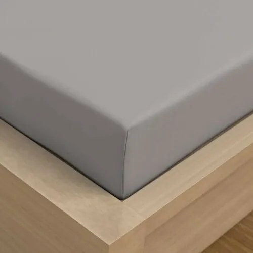 Kvalitex szatén lepedő rugalmas szalaggal világosszürke, 100 x 200 cm