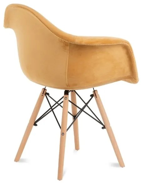 KÉSZLET 2x Étkezőszék NEREA 80x60,5 cm sárga/bükkfa