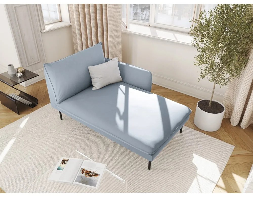 Világoskék bársony heverő (jobb oldali) Vienna – Cosmopolitan Design