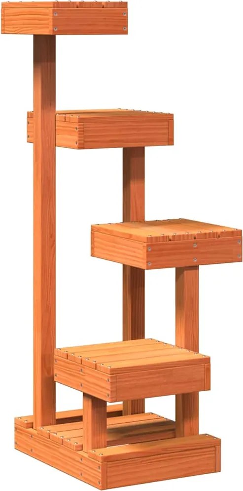 vidaXL viaszbarna tömör fenyőfa macskabútor 45,5 x 49 x 103 cm