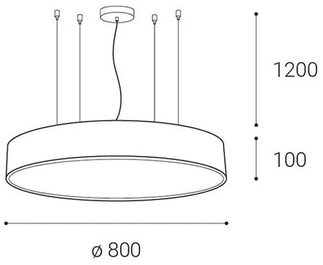 LED2 - LED Dimmelhető csillár zsinóron MONO LED/100W/230V 3000K/4000K fekete
