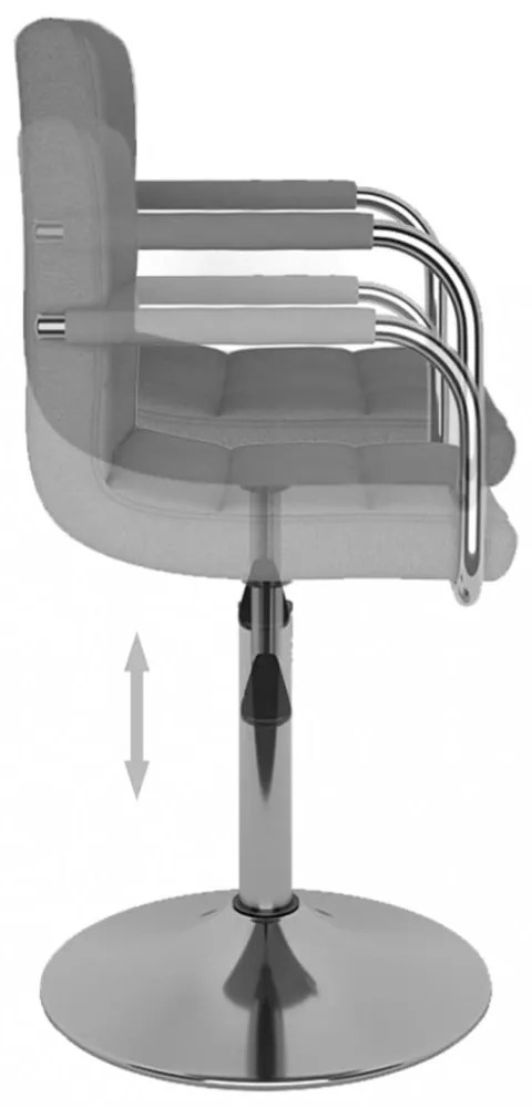 vidaXL világosszürke szövet étkezőszék