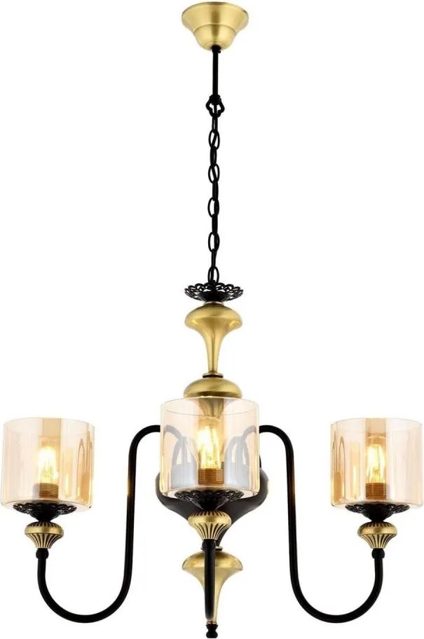 BUSAN láncos csillár 3xE27/40W/230V arany