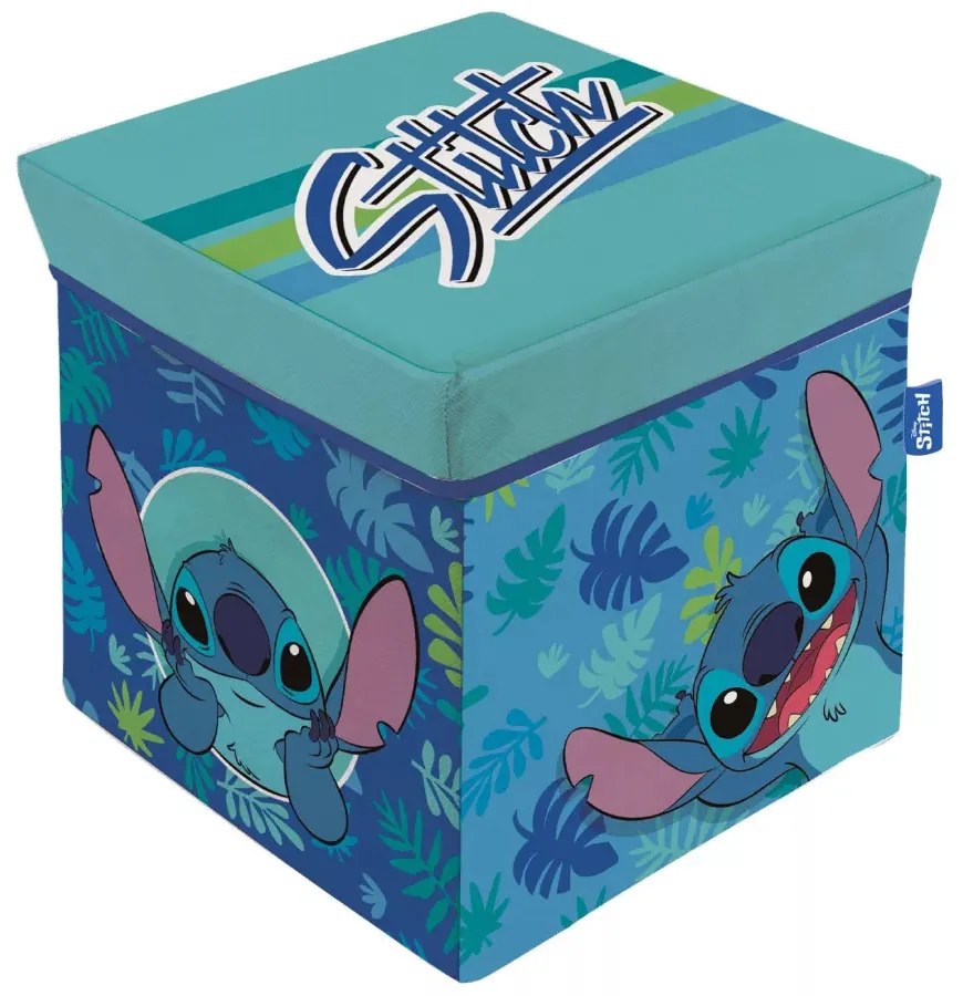 Disney Lilo és Stitch, A csillagkutya Leaf játéktároló 30×30×30 cm