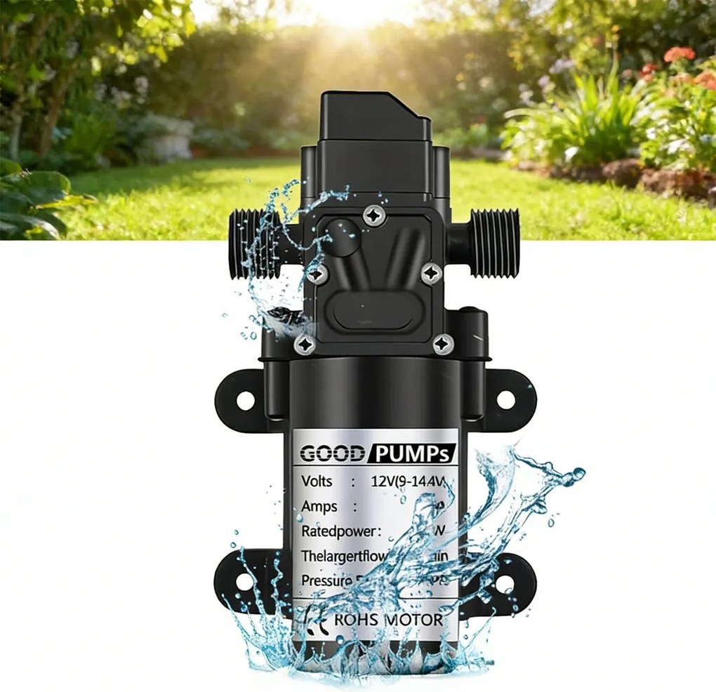 Membránszivattyú 12V 72W: 6L/MIN 130PSI Nyomásvédelem