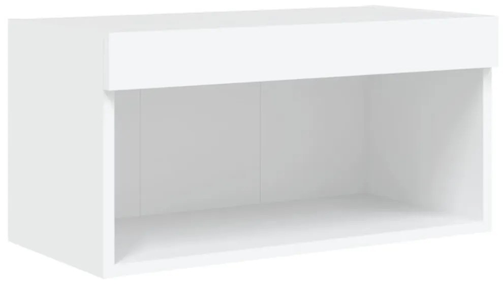 fehér TV-szekrény LED-világítással 60 x 30 x 30 cm