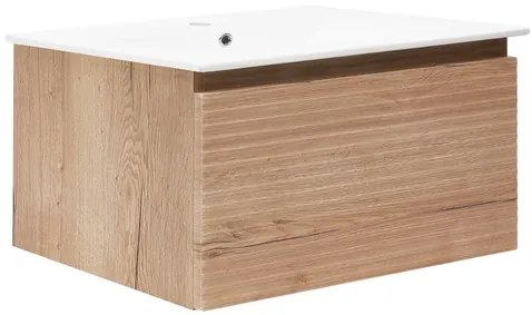 Naturel Savona Fürdőszobaszekrény mosdóval 98x43x44,8 cm halifax tölgy matt SAVONA100DH