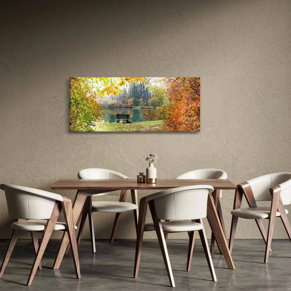 Egy tó képe (120x50 cm)