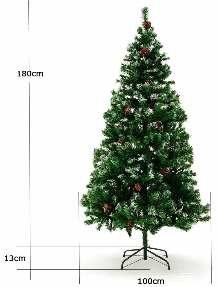 Casaria® Műfenyő karácsonyfa 180 cm hóval