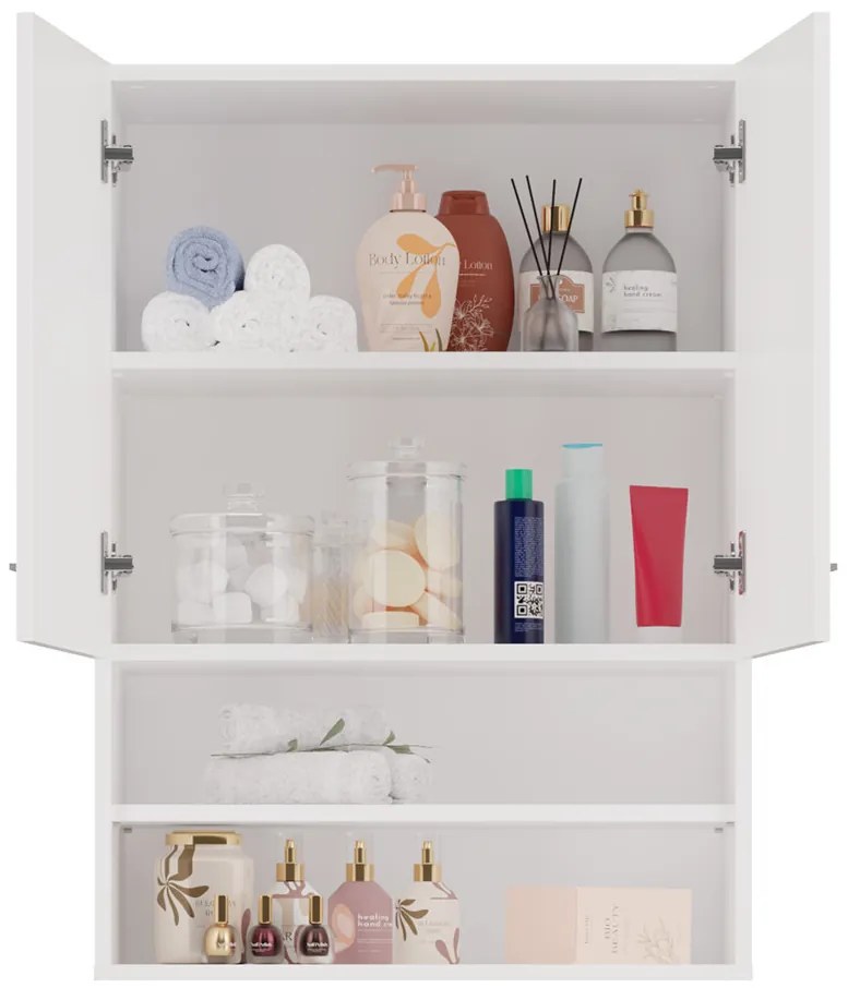 Pola mini DK felső fürdőszoba szekrény, fehér