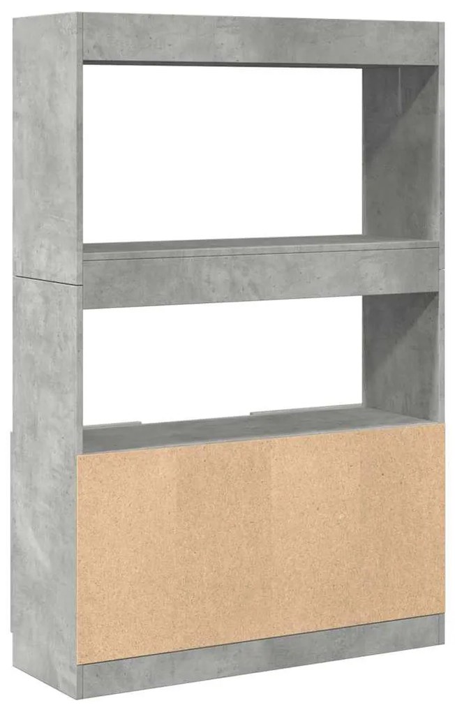 betonszürke szerelt fa magasszekrény 92 x 33 x 140 cm