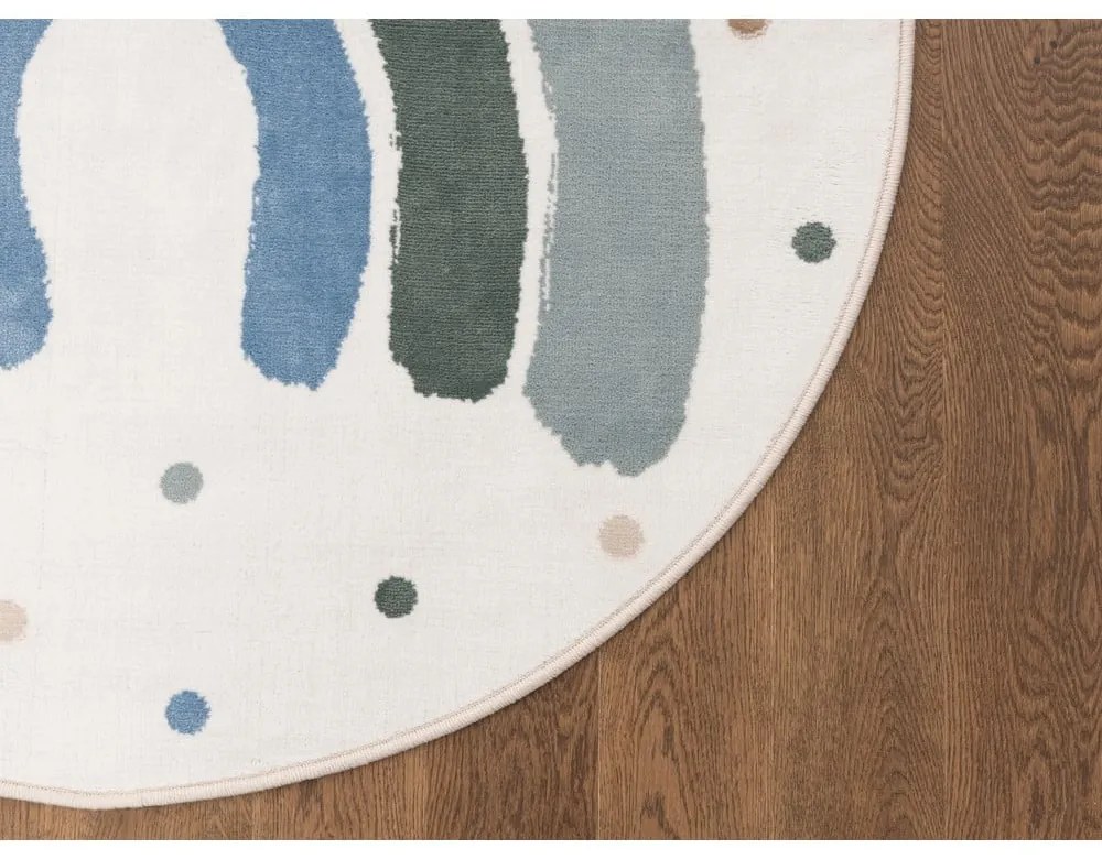 Zöld-elefántcsont színű gyerek szőnyeg ø120 cm Joyful Mint – FD