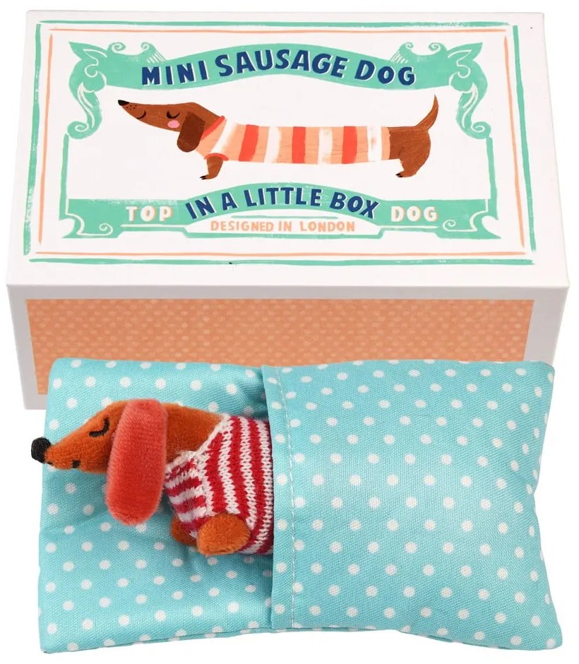 Plüssjáték Mini Sausage Dog in a Little Box – Rex London
