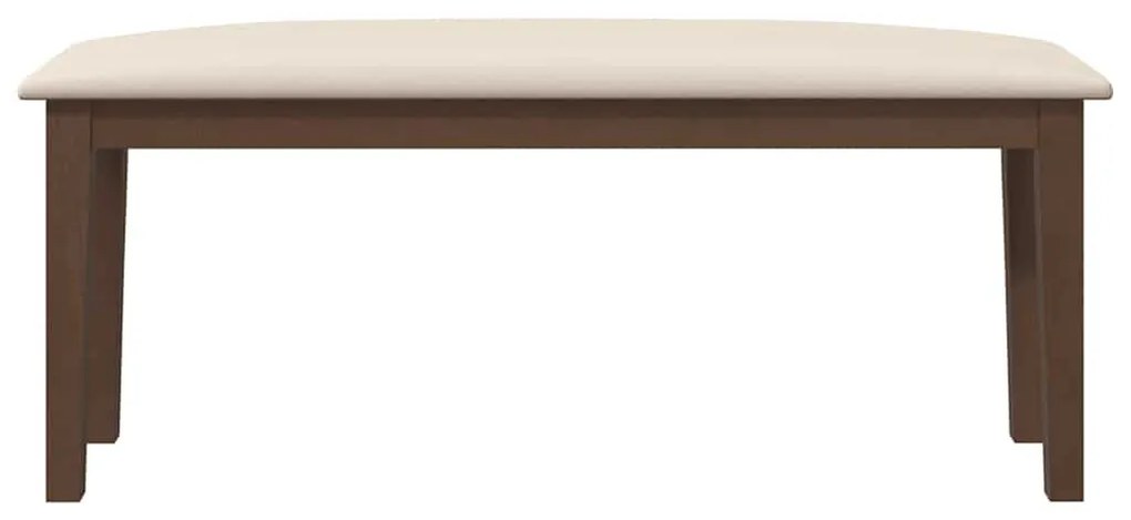 barna tömörfa gumiból pad 110 cm