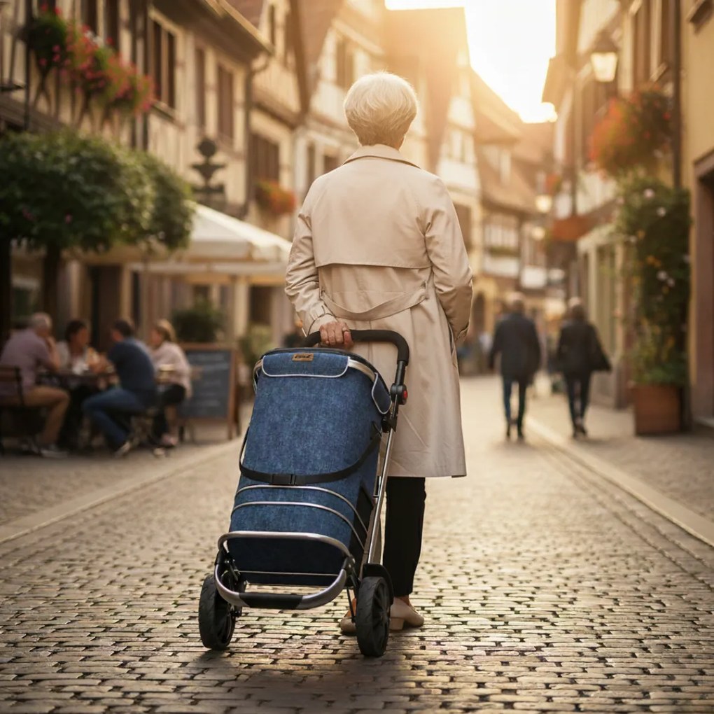EASY bevásárlótáska kerekekkel, 50l, kék Jurhan