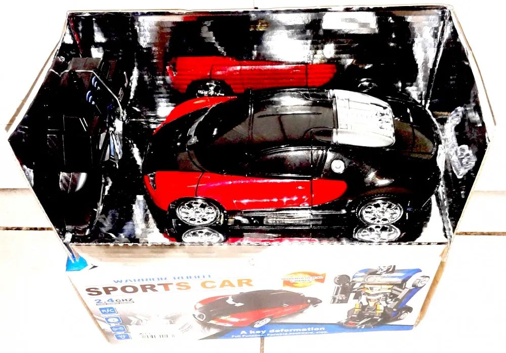 Bugatti Távirányítós Autobot Robot Autó 22 Cm 3+