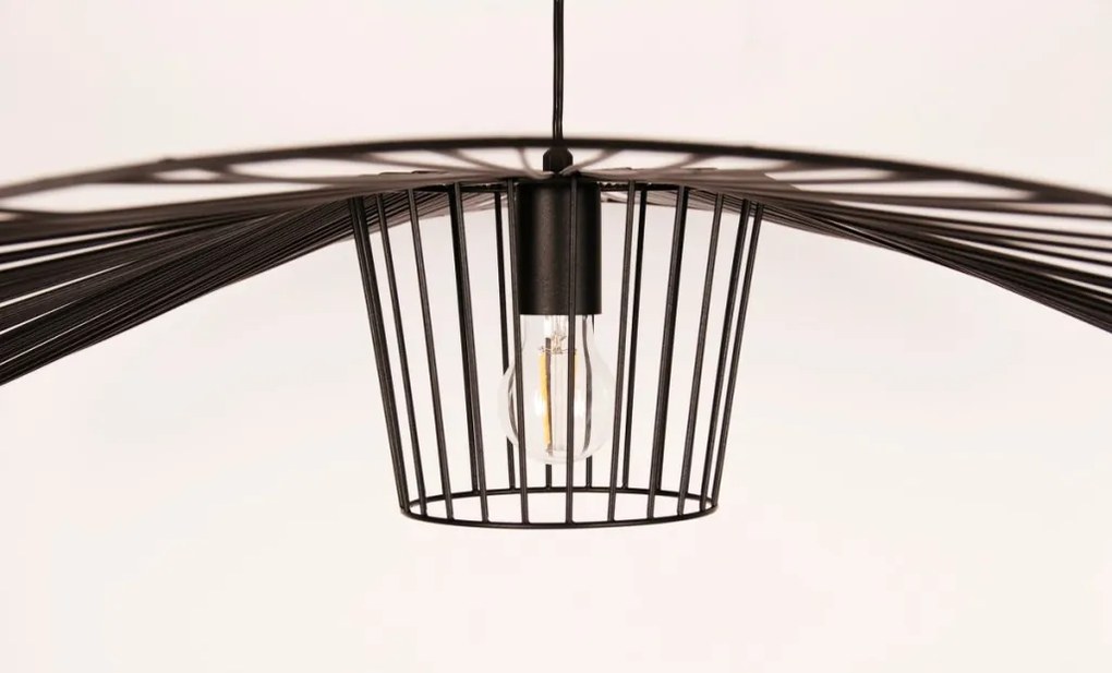 KAJA KP-21_CZARNY CZARNY Modern Függesztett Lámpa Fekete E27 IP20