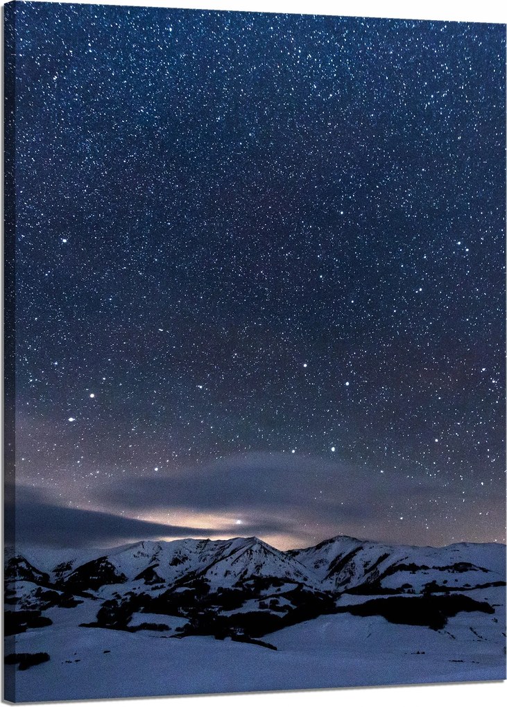 Vászonkép Kozmosz Természet Hegyek a hóban Természet Csillagászat 50X70