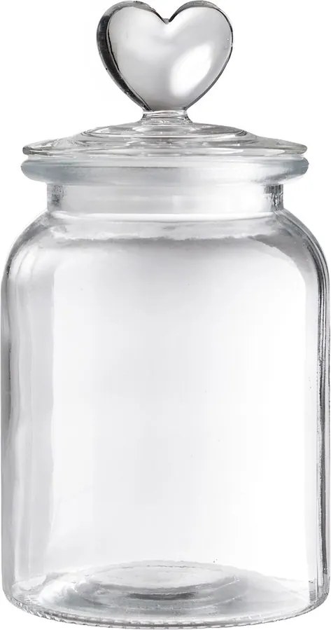 SWEET HEART üveg tartó 1000 ml , szivecskés