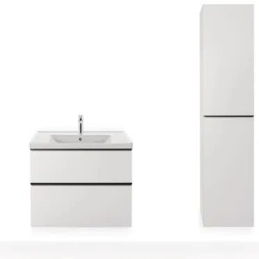 Duravit 2367800000 - Falra szerelhető D-NEO mosdó 80x48 cm, kerámia, fényes fehér