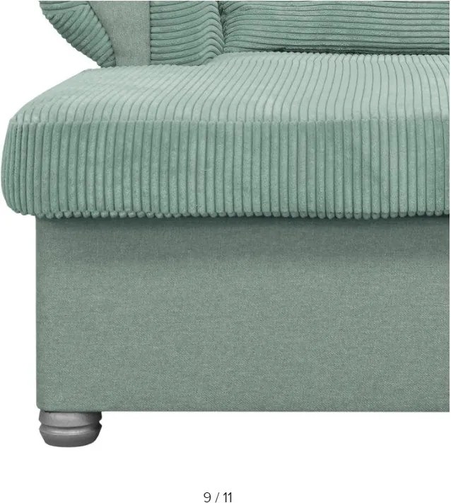 Mentazöld kordbársony heverő Lord – Ropez