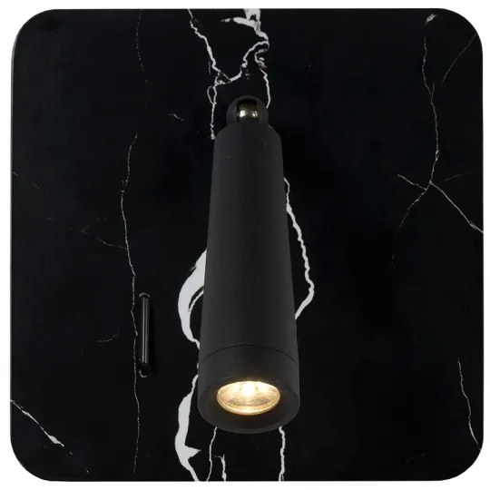 Lucide 77282/03/30 - LED Fali spotlámpa OREGON LED/4W/230V USB fekete