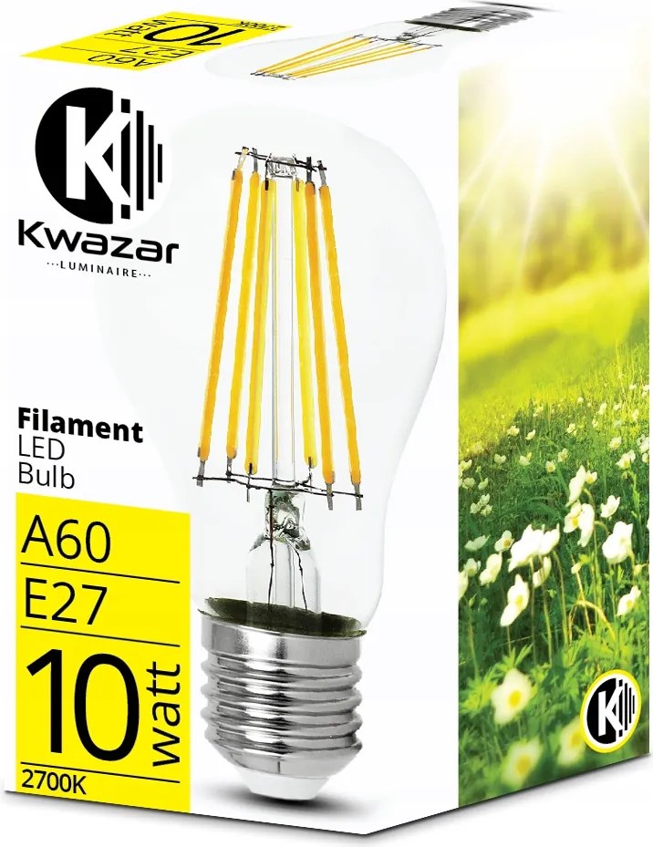 Led izzó E27 Filament 10W 1200lm Retro Edison Dekoratív Meleg Loft Meleg