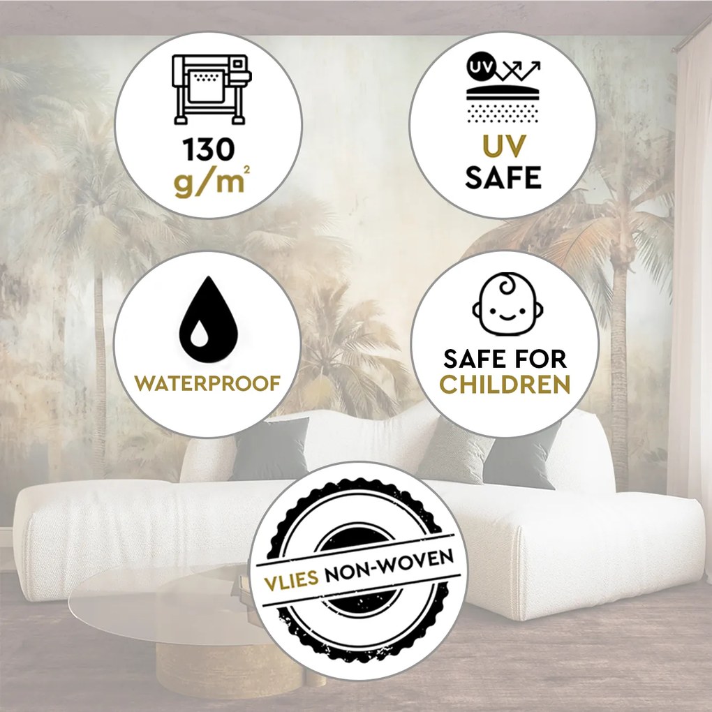 Gario Fotótapéta Retro trópusi dzsungel Anyag: Vlies, Méret: 350 x 245 cm