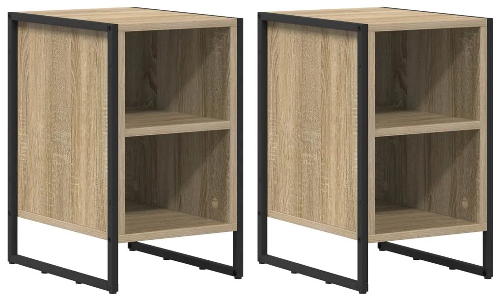 Éjjeli asztal 2 pcs Sonoma 39.5 x 30 x 50 cm Faanyag