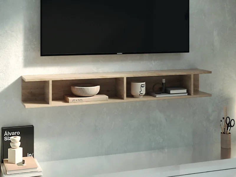 Monaco vízszintes és függőleges falipolc Cadiz tölgy