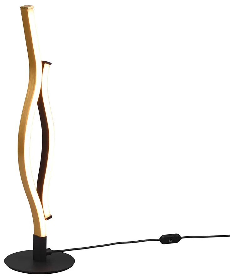Design tafellamp zwart met goud incl. LED dimbaar - Blaze
