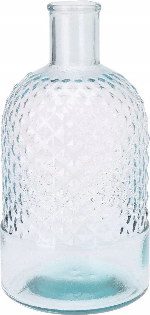 Üveg váza, újrahasznosított, 23 cm