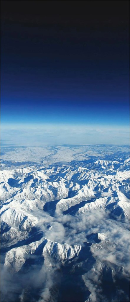 Flizelin fotótapéta Hócsúcsok téli hegyi szimfónia 91x211 +ragasztó