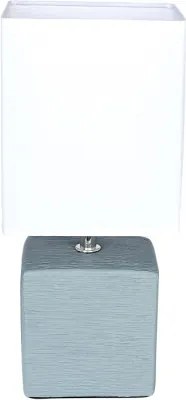 Globo 21676 Asztali lámpa kerámia szürke, textil fehér, LxBxH:130x110x290, exkl. 1xE14 40W 230V