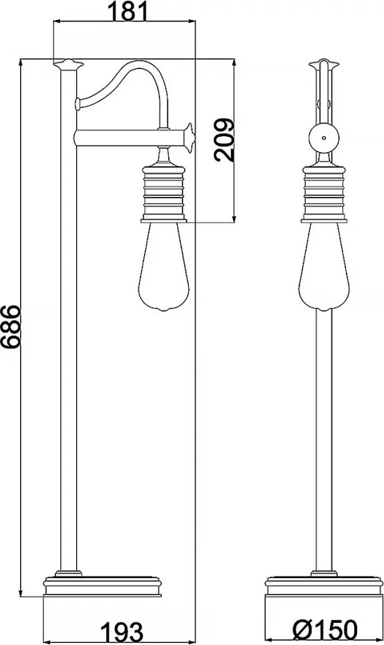 Elstead Lighting DOUILLE DOUILLE-TL-AB Asztali lámpa 1x60W/E27