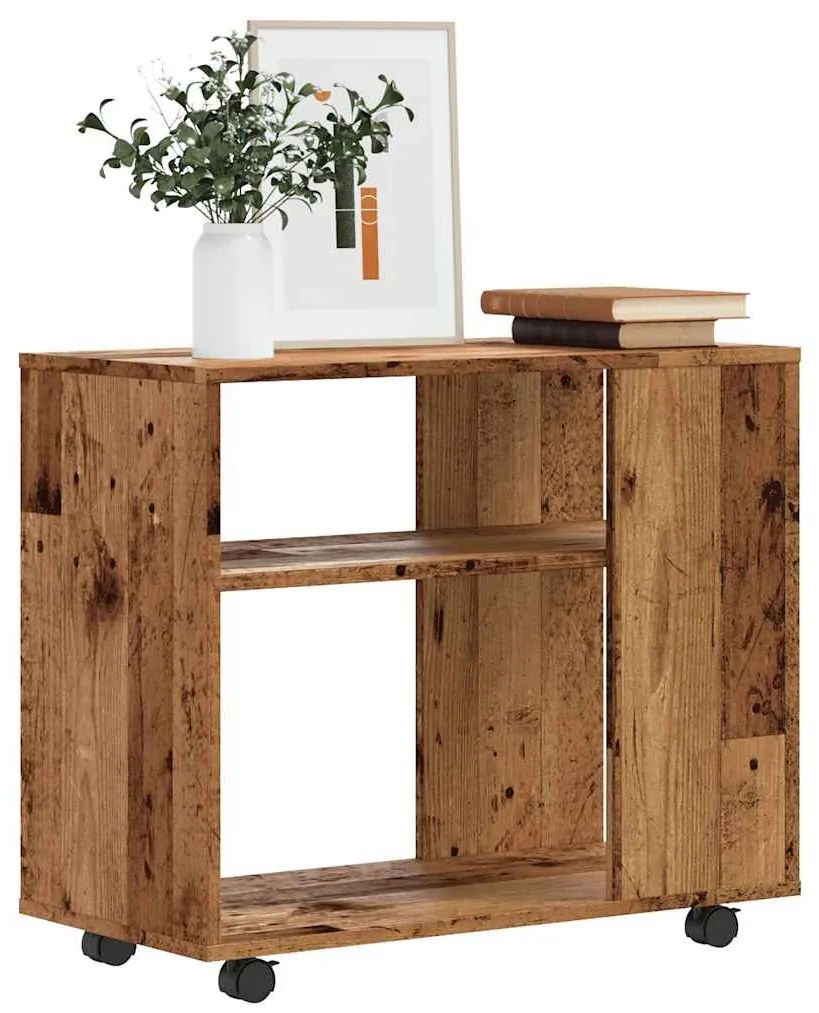 Oldalasztal Régi fa 70x35x55 cm műszaki fa