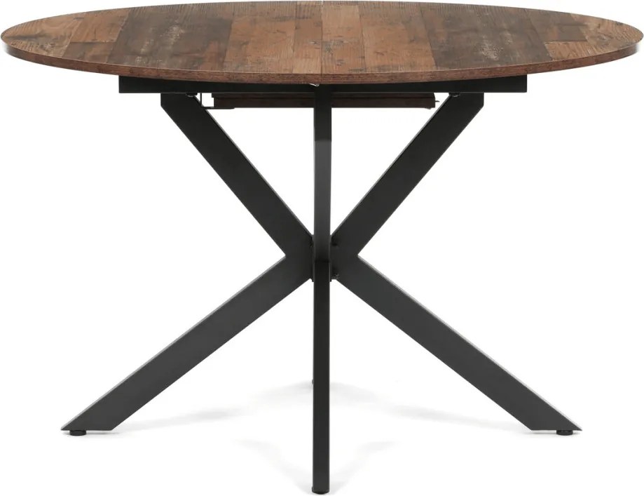 Étkezőasztal bővíthető 120–160 × 120 cm melamin öreg fa