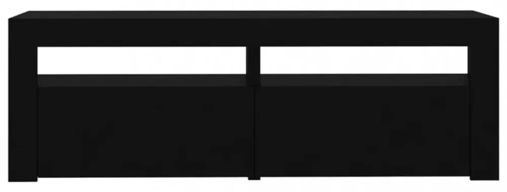 fekete TV-szekrény LED-lámpákkal 120 x 35 x 40 cm