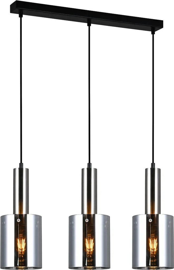 Italux glamour modern függeszték sardo füstös nikkel itxpnd-5581-3-sc+sg