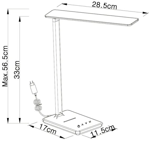 Globo 58400S - LED Szabályozható asztali lámpa BULLA LED/5W/230V