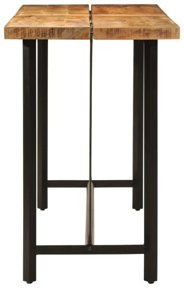 tömör mangófa és vas bárasztal 180 x 70 x 107 cm